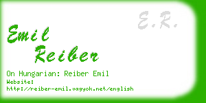 emil reiber business card